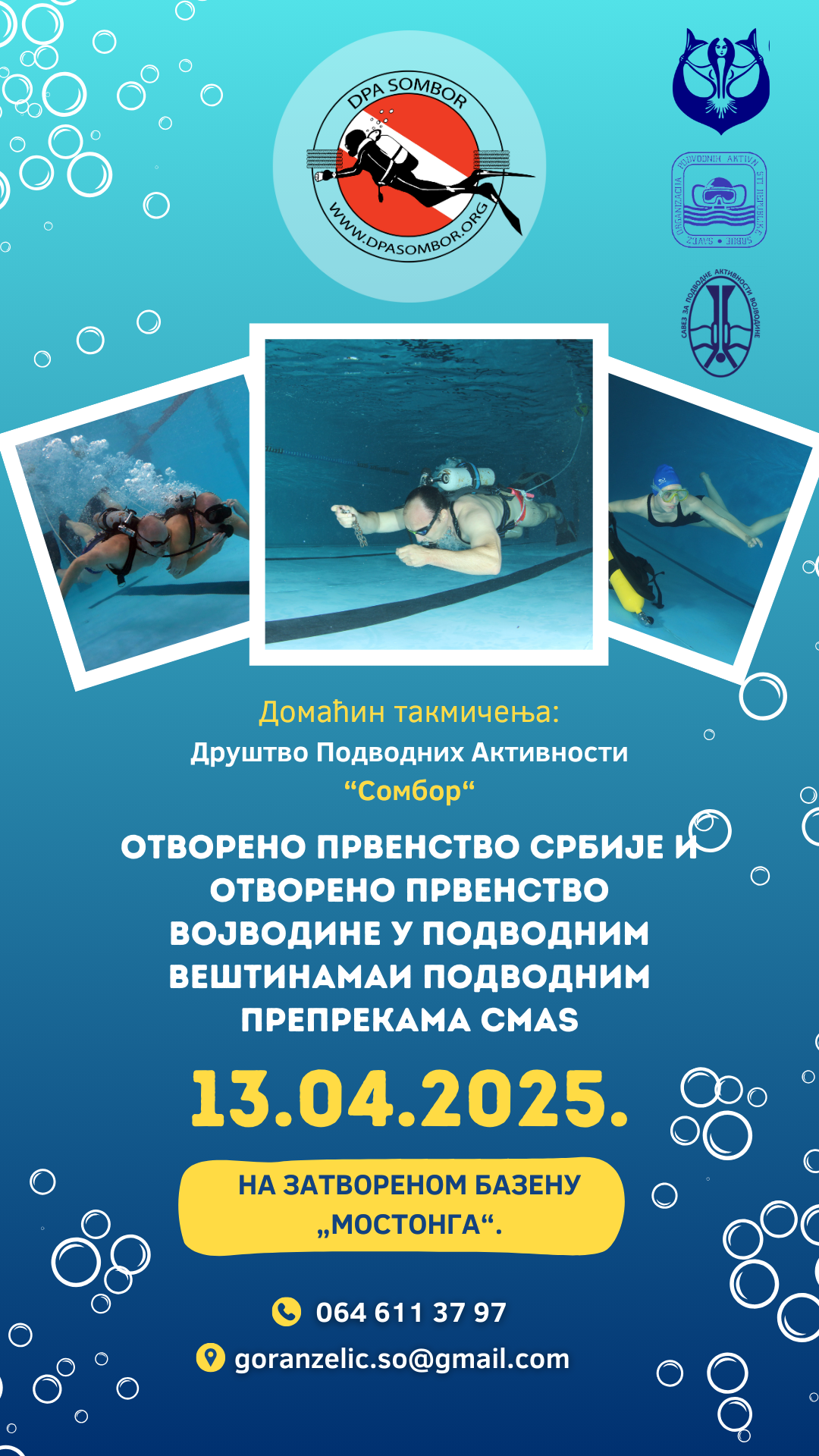 ОТВОРЕНО ПРВЕНСТВО СРБИЈЕ И ОТВОРЕНО ПРВЕНСТВО ВОЈВОДИНЕ У ПОДВОДНИМ ВЕШТИНАМА И ПОДВОДНИМ ПPEПPEKAMA CMAS ОТВОРЕНО ПРВЕНСТВО СРБИЈЕ И ОТВОРЕНО ПРВЕНСТВО ВОЈВОДИНЕ У ПОДВОДНИМ ВЕШТИНАМА И ПОДВОДНИМ ПPEПPEKAMA CMAS