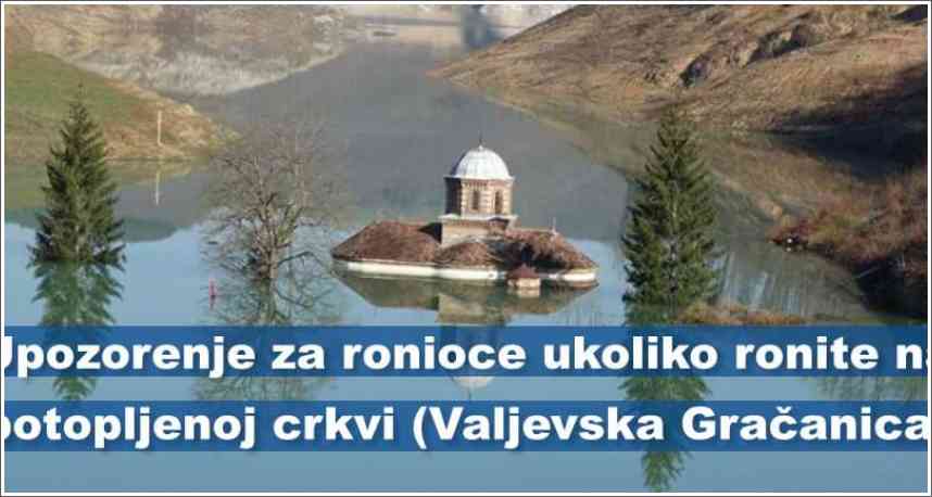 Upozorenje za ronioce - Valjevska Gračanica