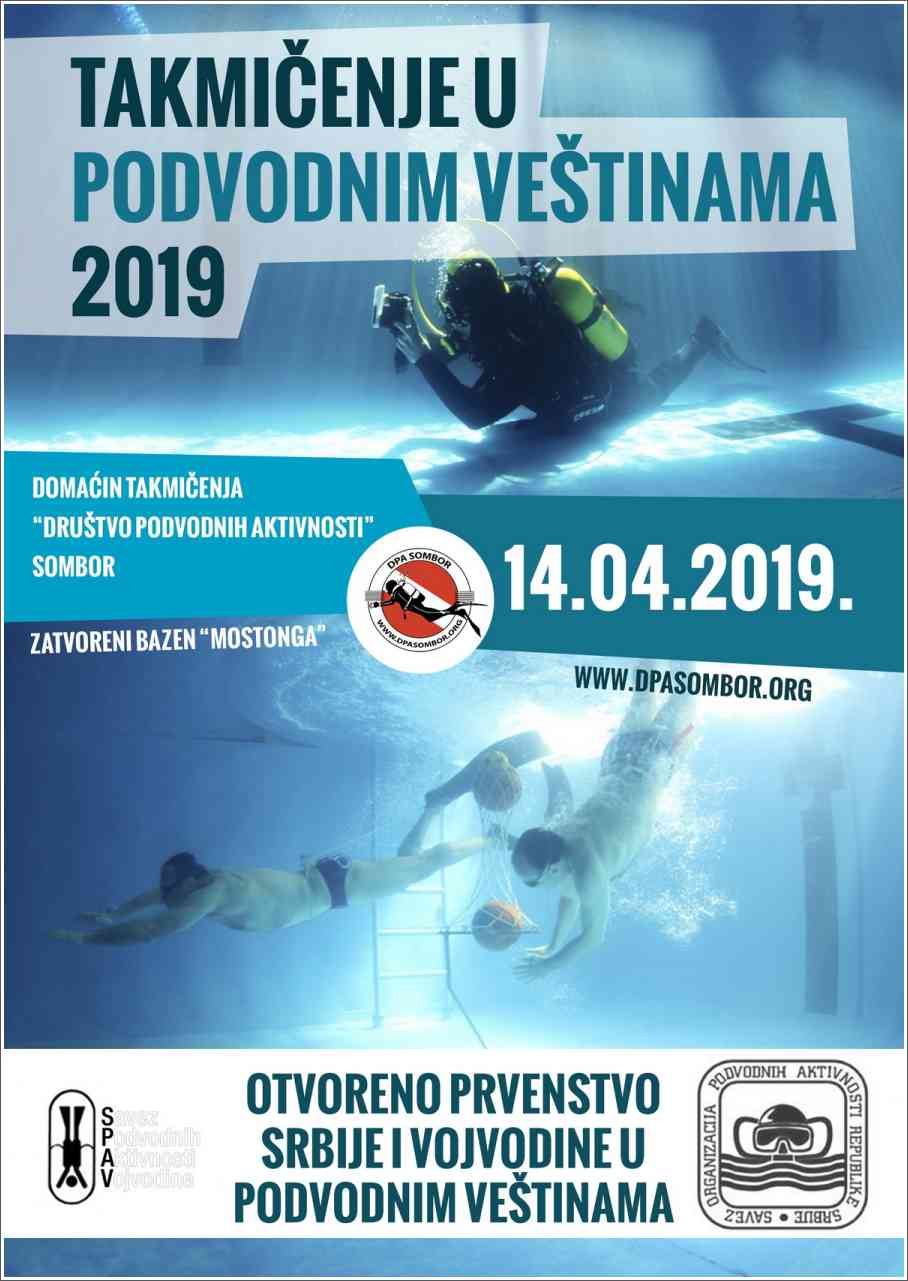 Poziva na takmičenja - Podvodne veštine - Sombor, 14.04.2019