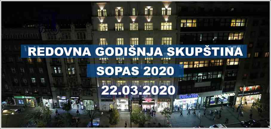 Redovna godišnja Skupština - SOPAS 2020 Redovna godišnja Skupština - SOPAS 2020