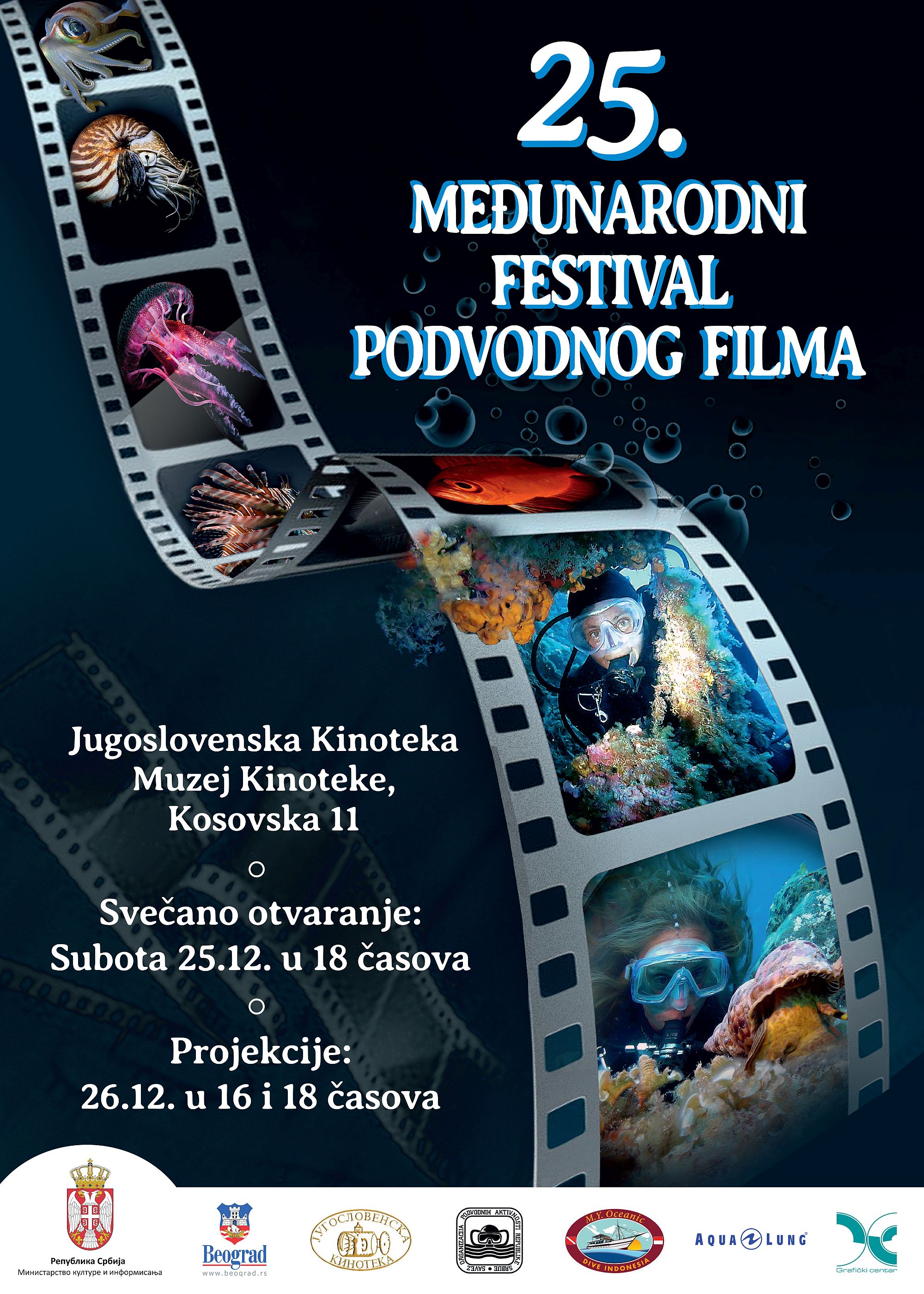 25. Međunarodni festival podvodnog filma - Beograd 25-26.12.2021