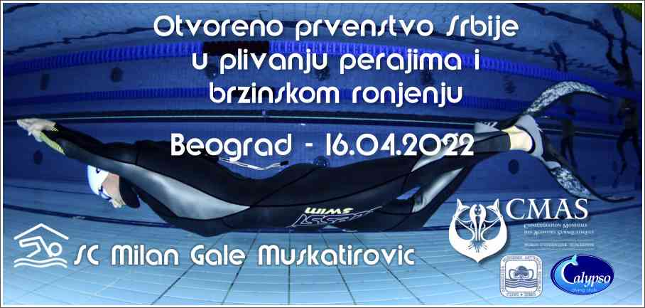 Poziv na takmičenje plivanje perajima i brzinsko ronjenja - Beograd 16.04.2022